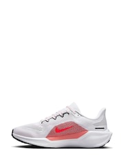 Nike White Red Pegasus 41 Road Running Trainers - Image 5 of 10