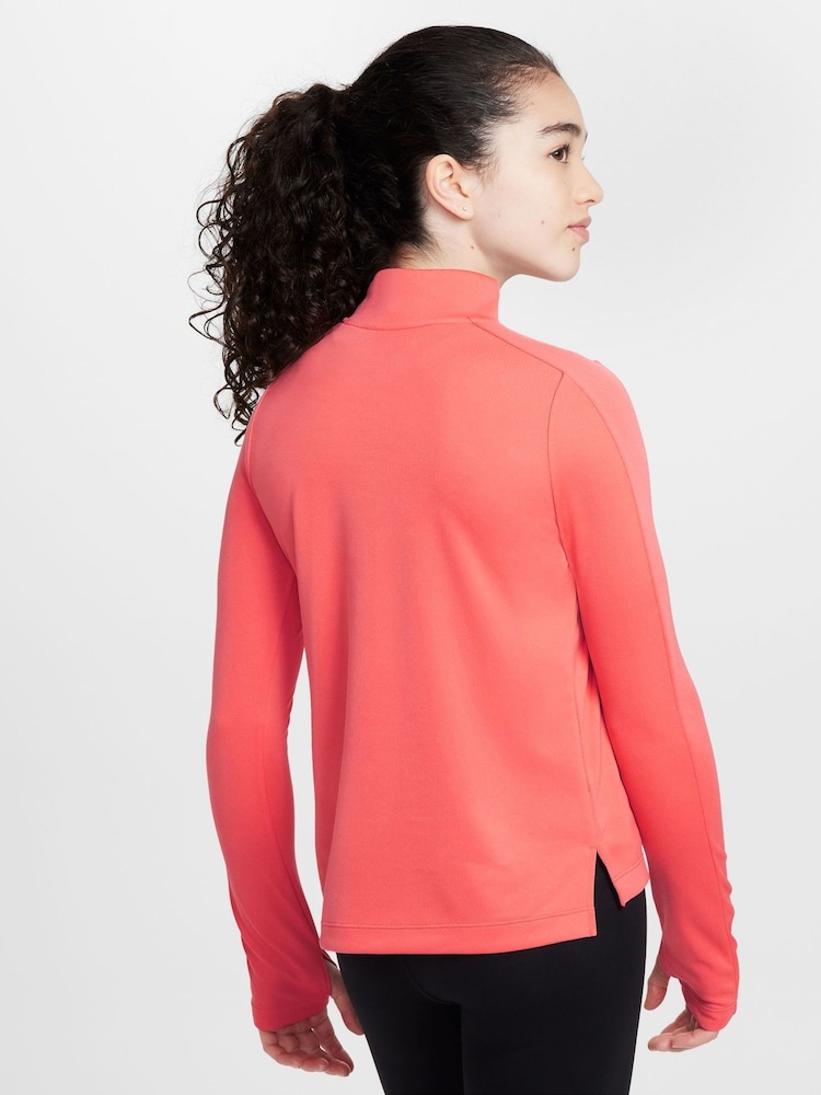 Rojo ascua - Top de manga larga con media cremallera Dri-FIT de Nike - Imagen 2 de 3