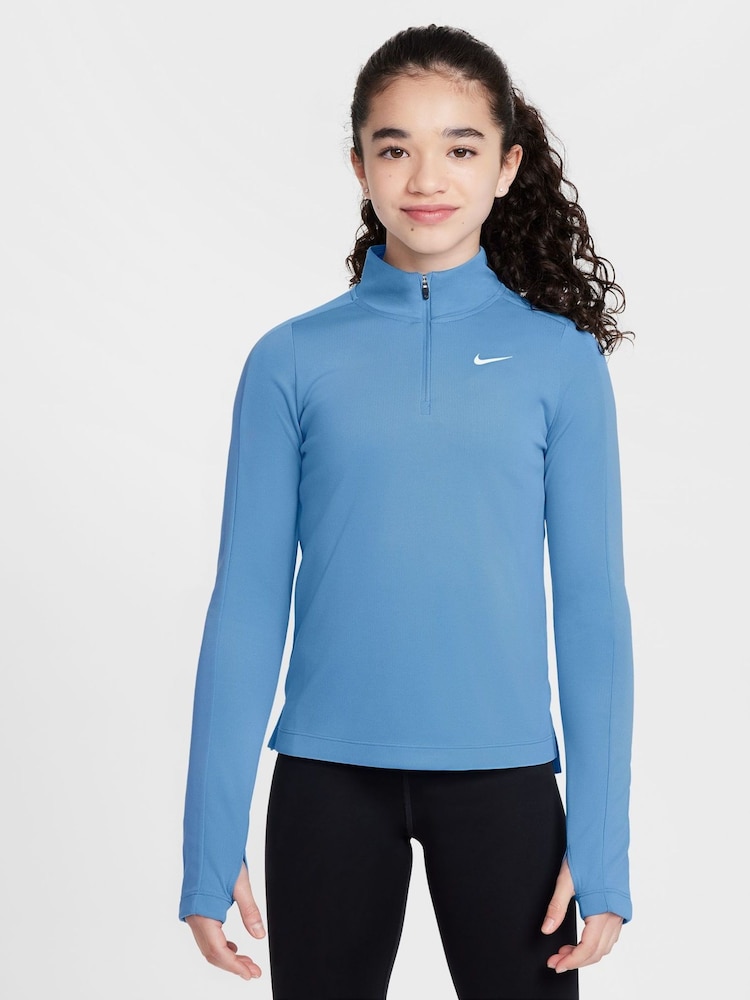Nike Beyond Blue Dri-FIT Long Sleeve Half Zip Top - Image 1 of 3