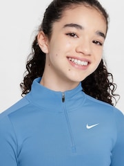 Nike Beyond Blue Dri-FIT Long Sleeve Half Zip Top - Image 3 of 3