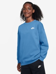 Nike Beyond Blue Oversized Club Fleece Sweatshirt - Image 1 of 3