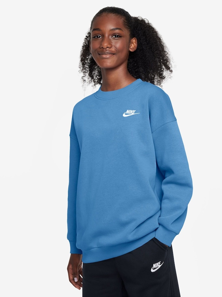 Nike Beyond Blue Oversized Club Fleece Sweatshirt - Image 1 of 3