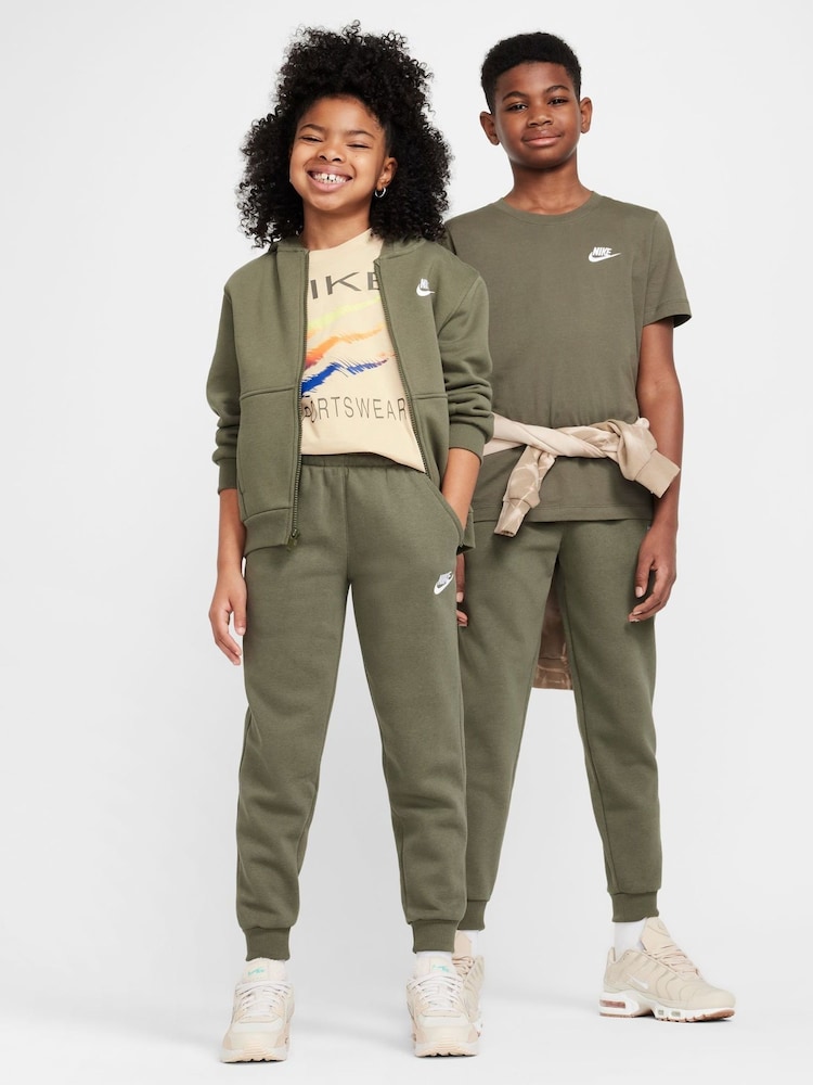 Medium Olive Green - Polarowe spodnie dresowe Nike Club - Image 3 of 8