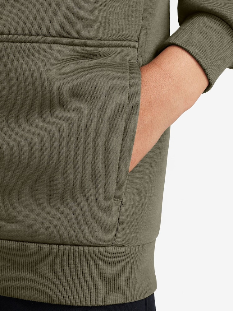 Nike Medium Olive Green Club Fleece Zip Through Hoodie - Image 3 of 3