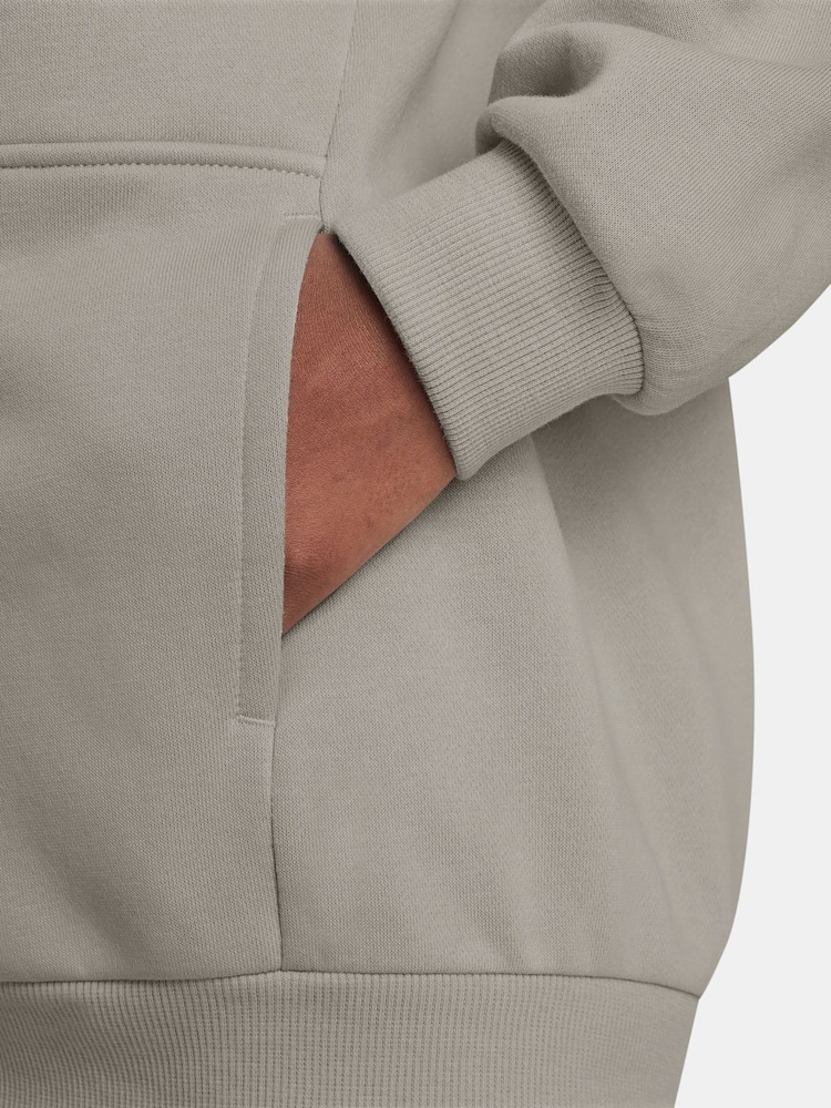 Nike College Grey College Grey Oversized Club Fleece Zip Up Hoodie - Image 3 of 3