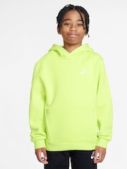 Nike Lemon Yellow Club Fleece Pullover Hoodie - Image 1 of 3
