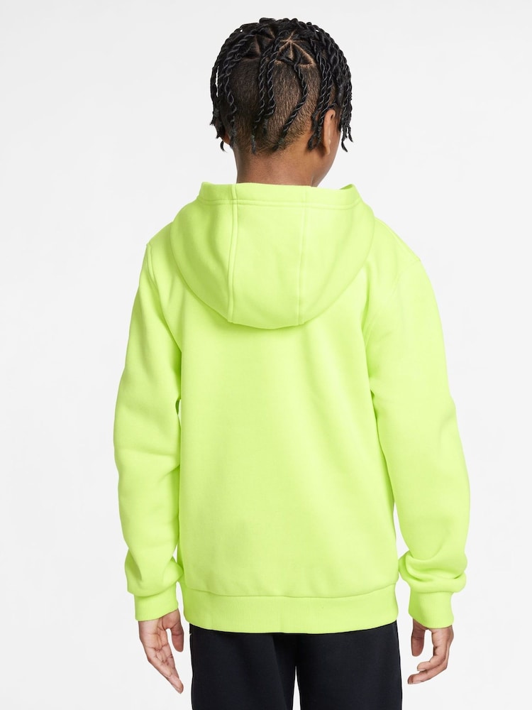Nike Lemon Yellow Club Fleece Pullover Hoodie - Image 2 of 3