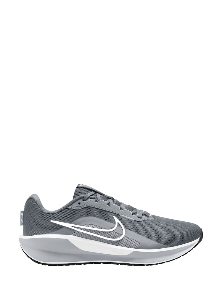 Nike Grey/White Downshifter 13 Road Running Trainers - Image 1 of 5