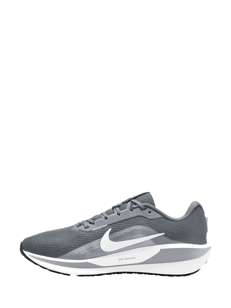 Nike Grey/White Downshifter 13 Road Running Trainers - Image 2 of 5