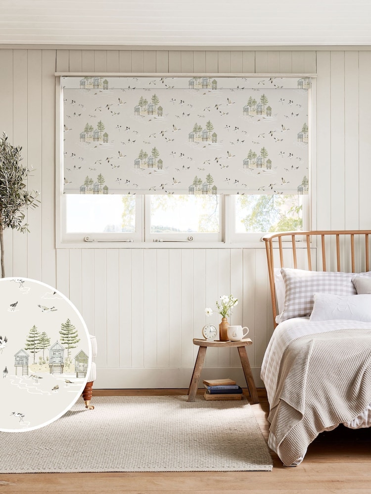 Sophie Allport Off White Seabirds Made To Measure Roller Blinds - Image 1 of 6 Sophie Allport Off White Seabirds Made To Measure Roller Blinds - Image 1 of 6