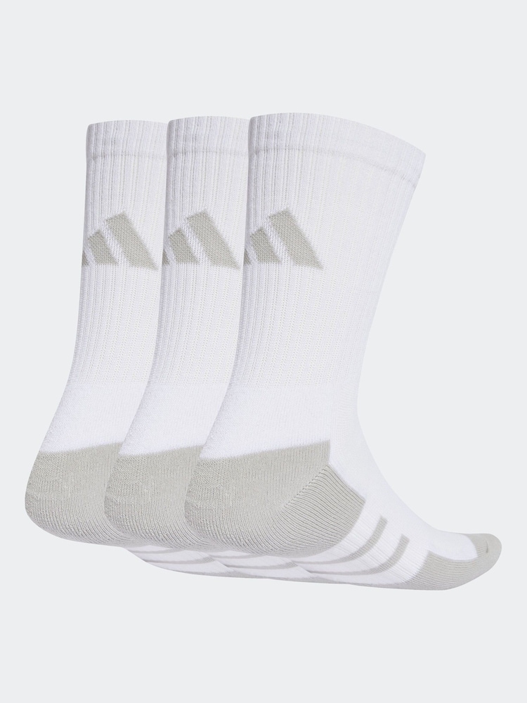 adidas White Essentials Crew Socks 3 Pack - Image 2 of 4