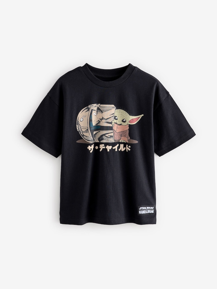 Schwarz - Lizenziertes Mandalorian-Kurzarm-T-Shirt (3–16 J.) - Bild 2 von 5 Schwarz - Lizenziertes Mandalorian-Kurzarm-T-Shirt (3–16 J.) - Bild 2 von 5