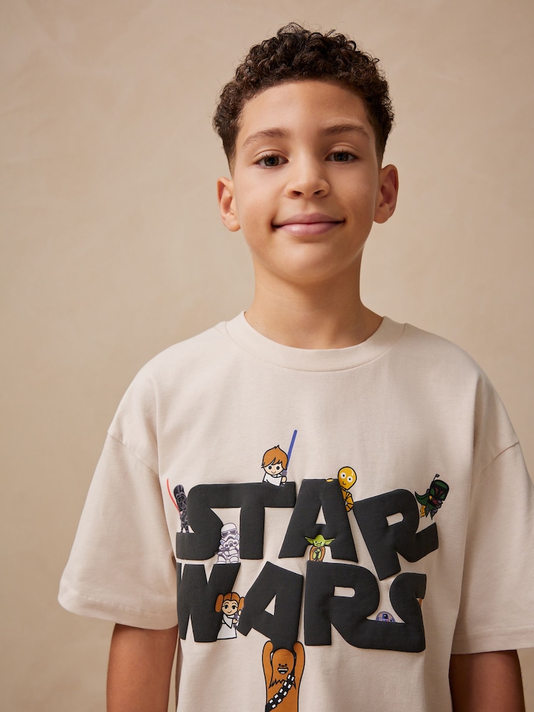 Natural Licensed Star Wars T-Shirt (3-16yrs) - Image 5 of 9