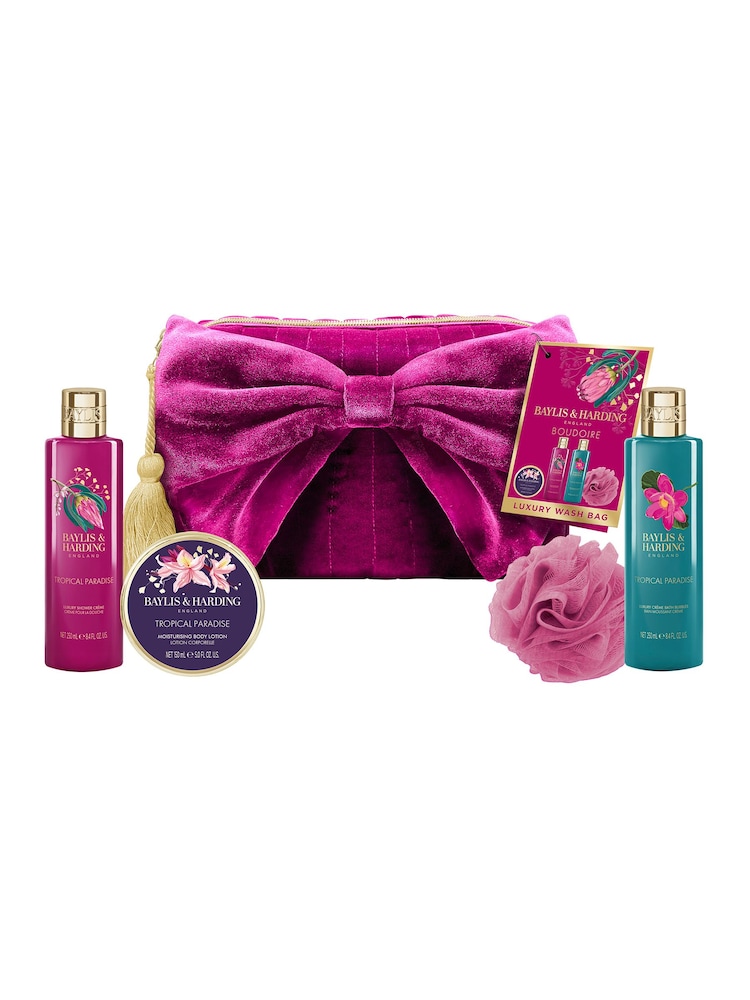 Baylis & Harding Boudoire Luxury Bow Wash Bag Set - Image 1 of 5 Baylis & Harding Boudoire Luxury Bow Wash Bag Set - Image 1 of 5