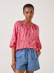 Hush Pink Ariella Cut Out Detail Blouse - Image 1 of 6