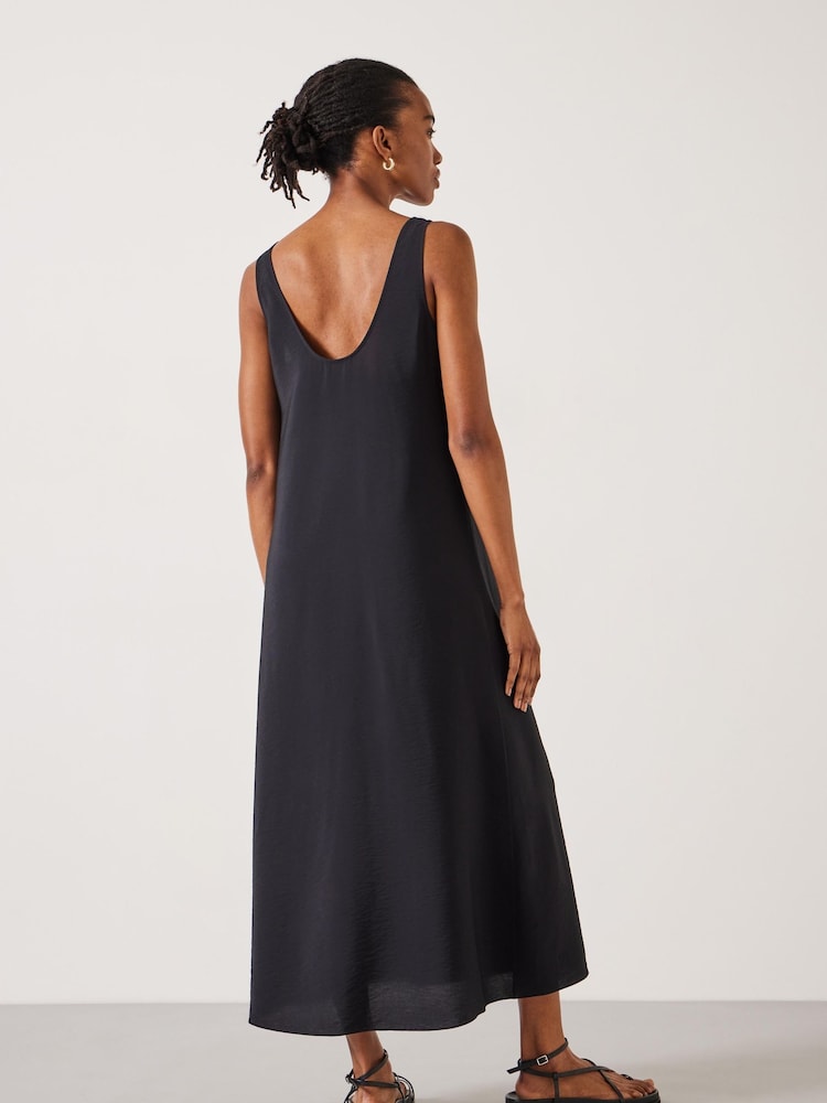 Schwarz - Hush Sophie Scoop Neck 100% Cotton Maxi Dress - Bild 2 von 5