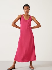 Hush Pink Sophie Scoop Neck 100% Cotton Maxi Dress - Image 1 of 6