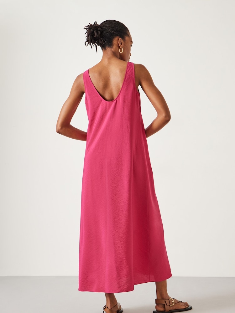 Hush Pink Sophie Scoop Neck 100% Cotton Maxi Dress - Image 2 of 6