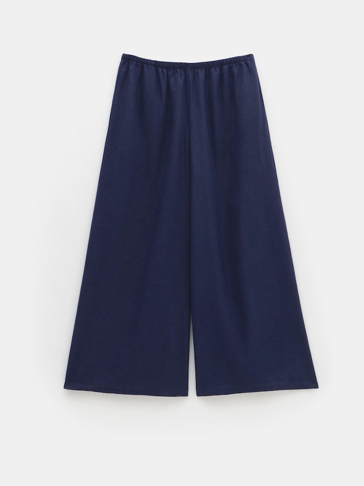 Hush Blue Melissa Linen Blend Wide Leg Trousers - Image 5 of 5