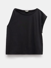 Hush Black 100% Cotton Jenna Knot Detail T-Shirt - Image 5 of 5