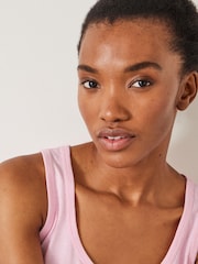 Hush Pink Cotton Slub Tank Top - Image 3 of 4