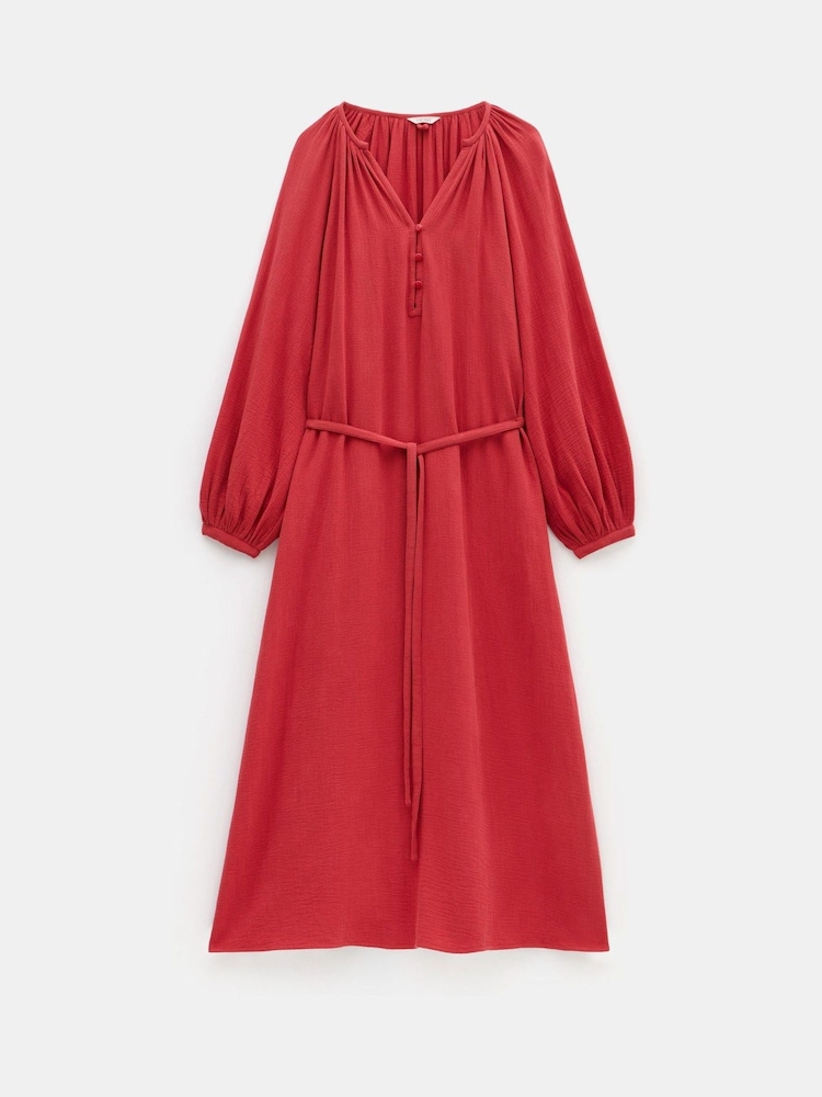 Rot - Hush – Clarice – Midikleid aus 100 % Baumwolle - Bild 4 von 4