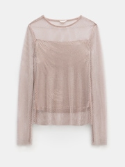 Hush Natural Una Sparkle Long Sleeve 100% Cotton Top - Image 5 of 5