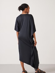 Hush Black Willow Asymmetric 100% Cotton Maxi Dress - Image 2 of 5