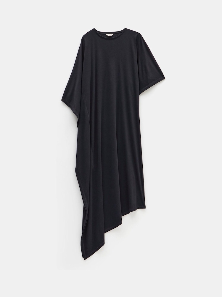 Hush Black Willow Asymmetric 100% Cotton Maxi Dress - Image 5 of 5