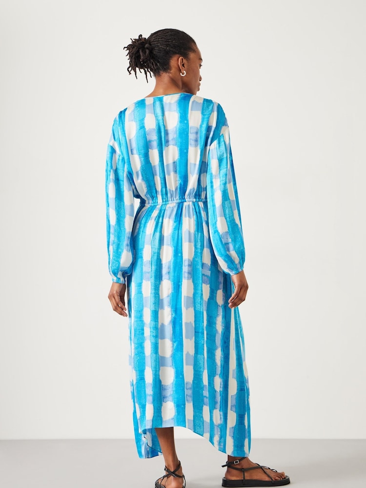 Hush Blue Clarette Check Maxi Dress - Image 2 of 6