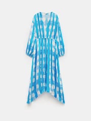 Hush Blue Clarette Check Maxi Dress - Image 6 of 6