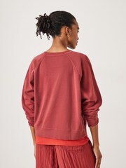 Hush Red Kara Lightweight 100% Cotton Sweatshirt - Image 3 of 5