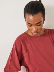 Hush Red Kara Lightweight 100% Cotton Sweatshirt - Image 4 of 5