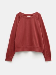 Hush Red Kara Lightweight 100% Cotton Sweatshirt - Image 5 of 5