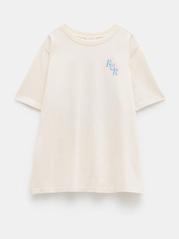 Hush White 100% Cotton R&R Graphic T-Shirt - Image 5 of 5