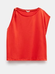 Hush Red 100% Cotton Jenna Knot Detail T-Shirt - Image 5 of 5