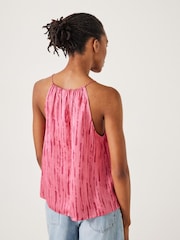 Hush Pink Tina Halter Neck 100% Cotton Top - Image 3 of 6