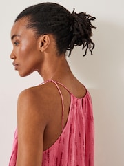 Hush Pink Tina Halter Neck 100% Cotton Top - Image 4 of 6