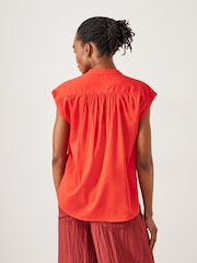 Hush Red Viola Sleeveless Cotton Blouse - Image 2 of 4