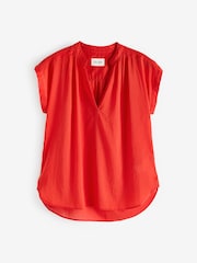 Hush Red Viola Sleeveless Cotton Blouse - Image 4 of 4