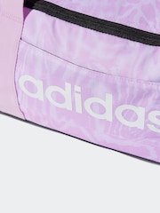 adidas Purple Linear Small Graphic Duffle Bag - Image 4 of 6
