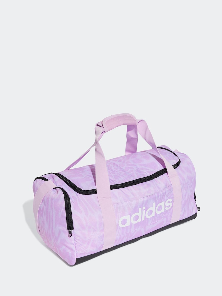 adidas Purple Linear Small Graphic Duffle Bag - Image 6 of 6