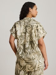 Lauren Ralph Lauren Green Relaxed Fit Print Short-Sleeve Shirt - Image 2 of 9