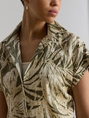 Lauren Ralph Lauren Green Relaxed Fit Print Short-Sleeve Shirt - Image 7 of 9