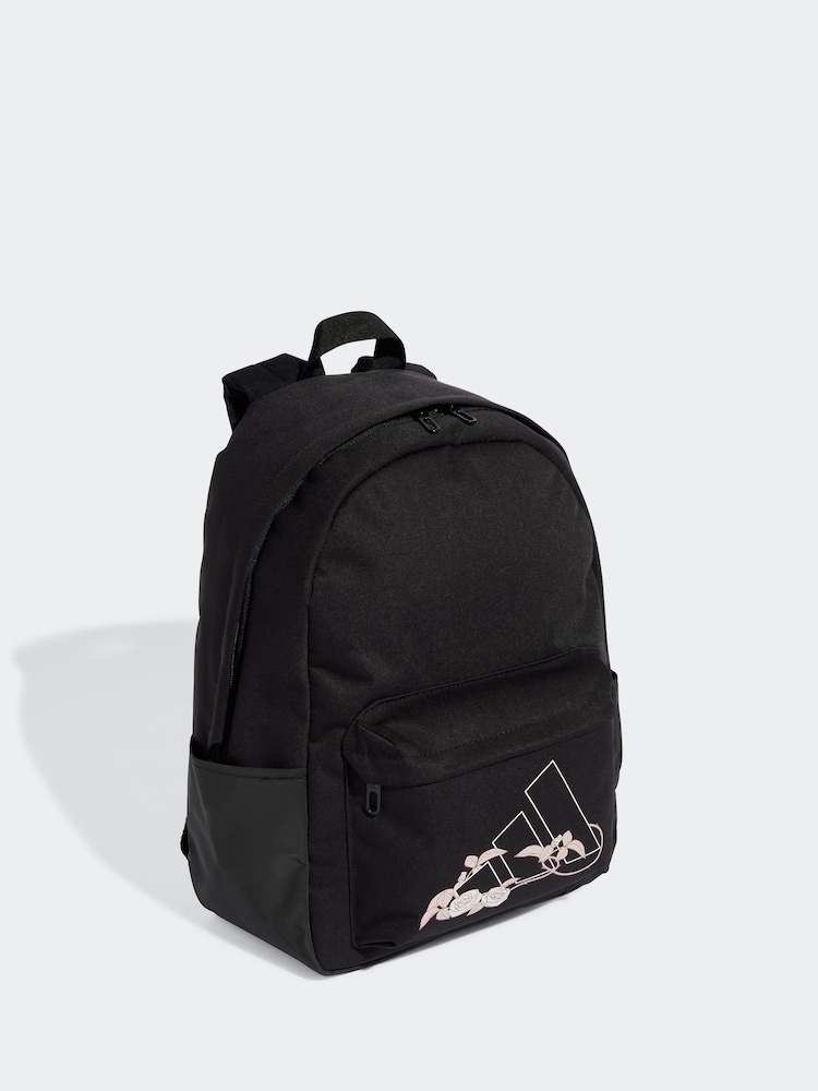 adidas Black Flower Backpack - Image 6 of 6