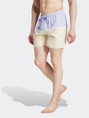 adidas Purple Short Length Colorblock CLX Swim Shorts - Image 1 of 6
