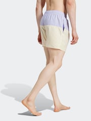 adidas Purple Short Length Colorblock CLX Swim Shorts - Image 2 of 6