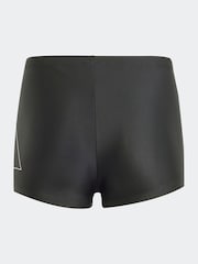 adidas Black Performance Big Bars Swim Boxers Shorts - Image 2 of 5