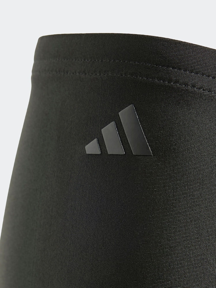 adidas Black Performance Big Bars Swim Boxers Shorts - Image 5 of 5