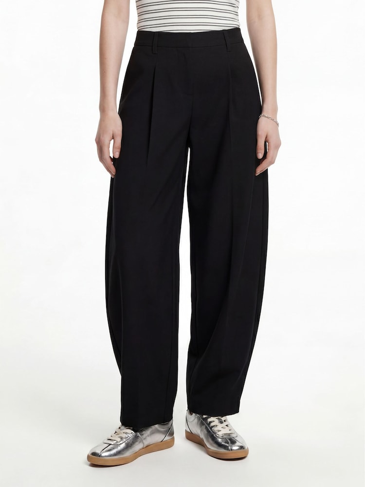 PIECES Black Barrel Trousers - Image 1 of 5 PIECES Black Barrel Trousers - Image 1 of 5